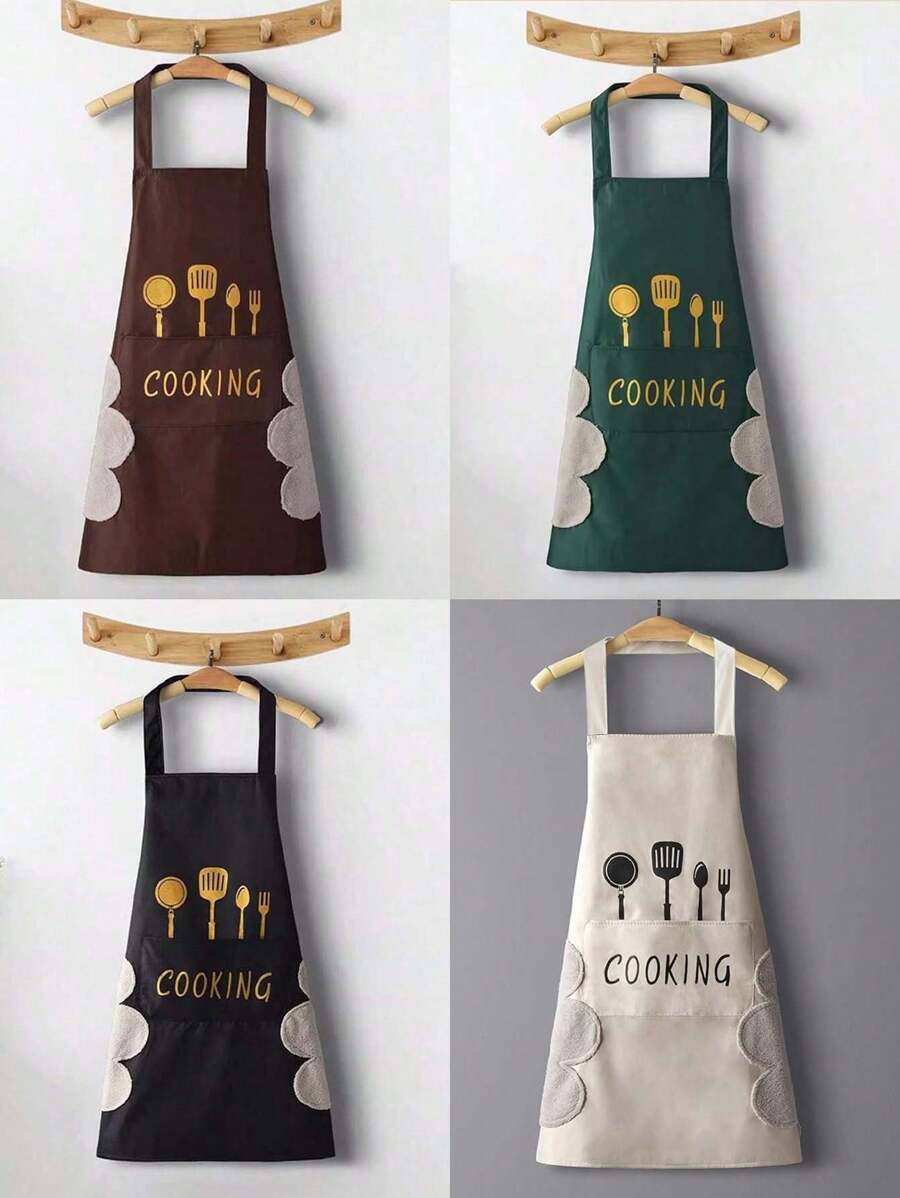 SHEIN مئزر مطبخ مضاد للماء والشحوم بتصميم أنيق