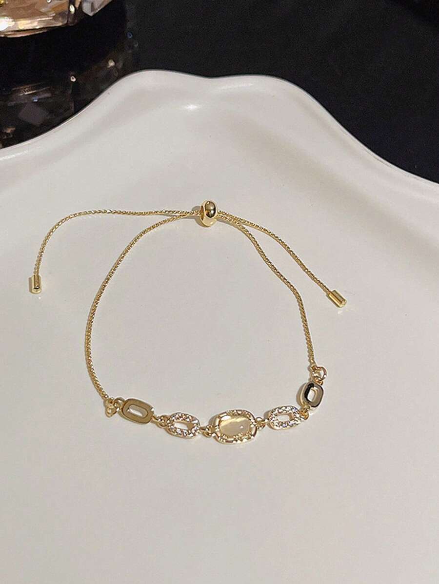 SHEIN سوار بلوري زركونيا قابل للسحب