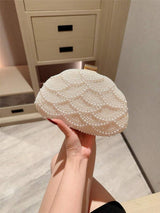 SHEIN حقيبة كتف مستطيلة مزينة بالخرز المزيف