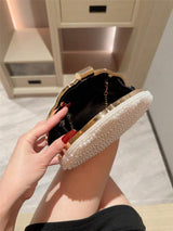 SHEIN حقيبة كتف مستطيلة مزينة بالخرز المزيف