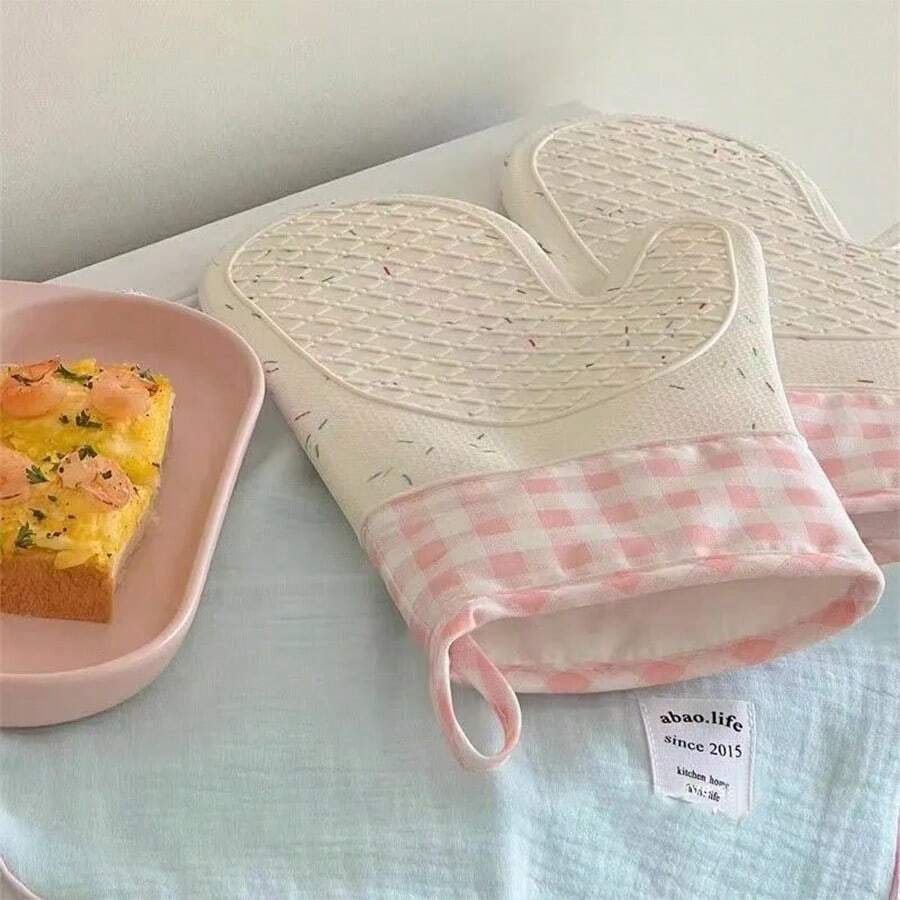SHEIN قفازات سيليكون مقاومة للحرارة وللانزلاق للمطبخ