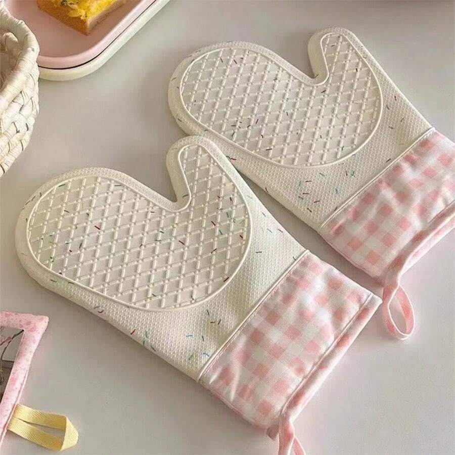 SHEIN قفازات سيليكون مقاومة للحرارة وللانزلاق للمطبخ