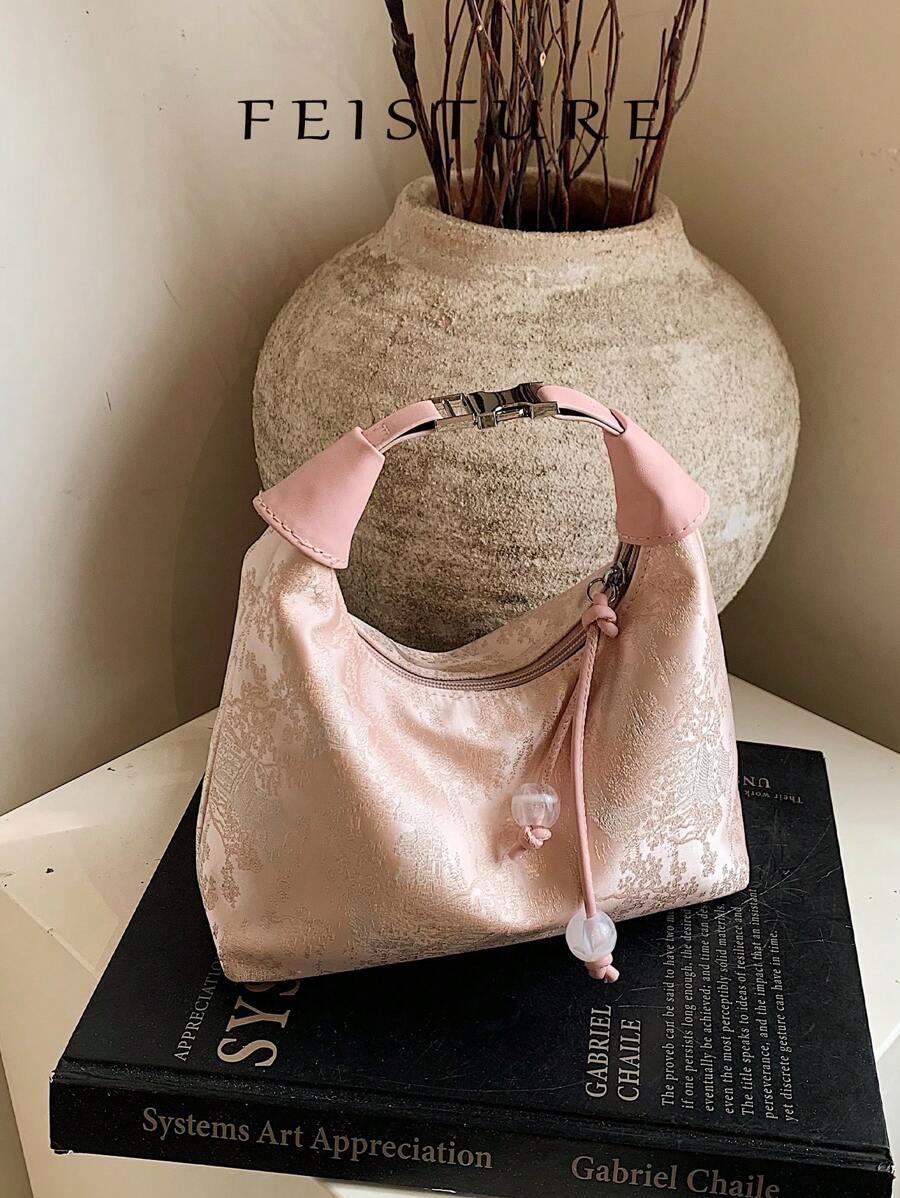 SHEIN حقيبة قماشية نايلون بطراز صيني مطرز