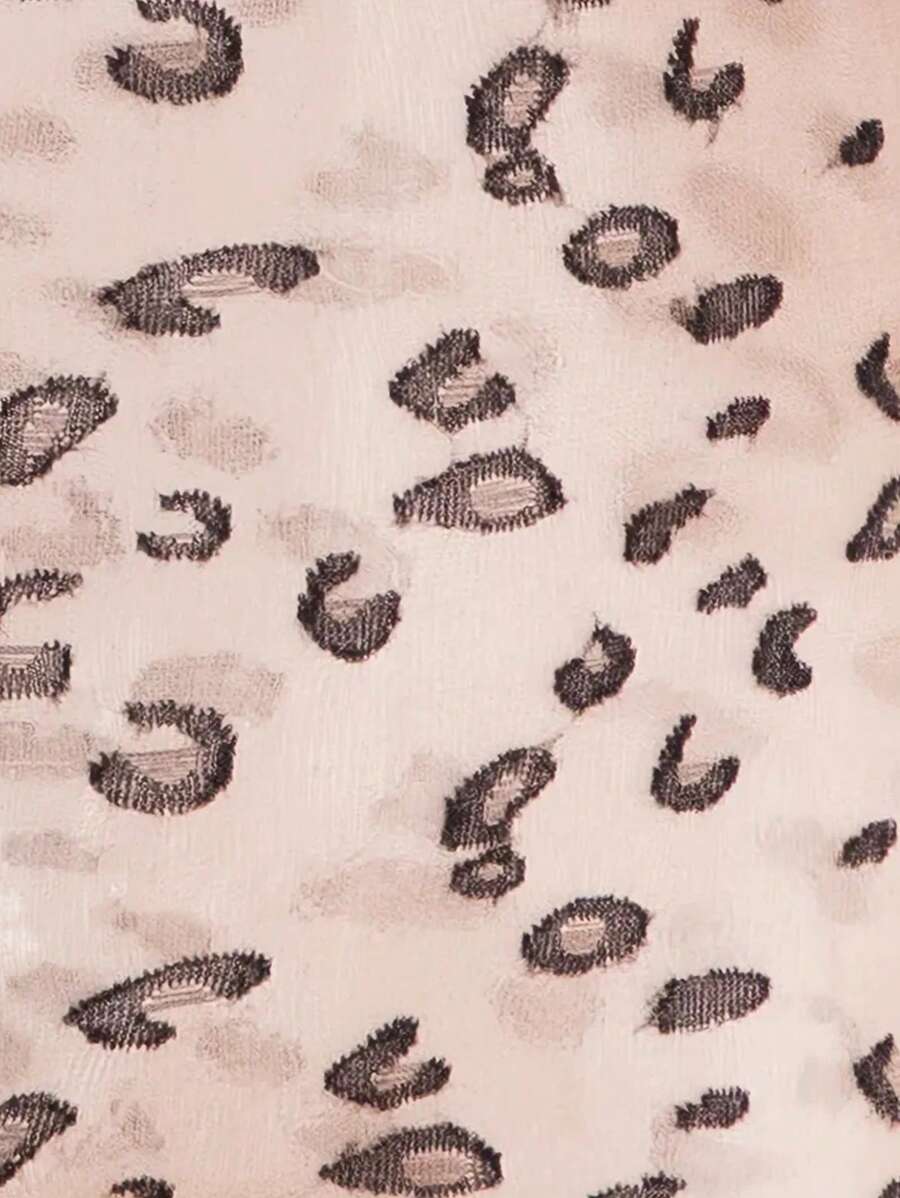 SHEIN فستان ملابس داخلية بطبعة نمر من قماش محبوك