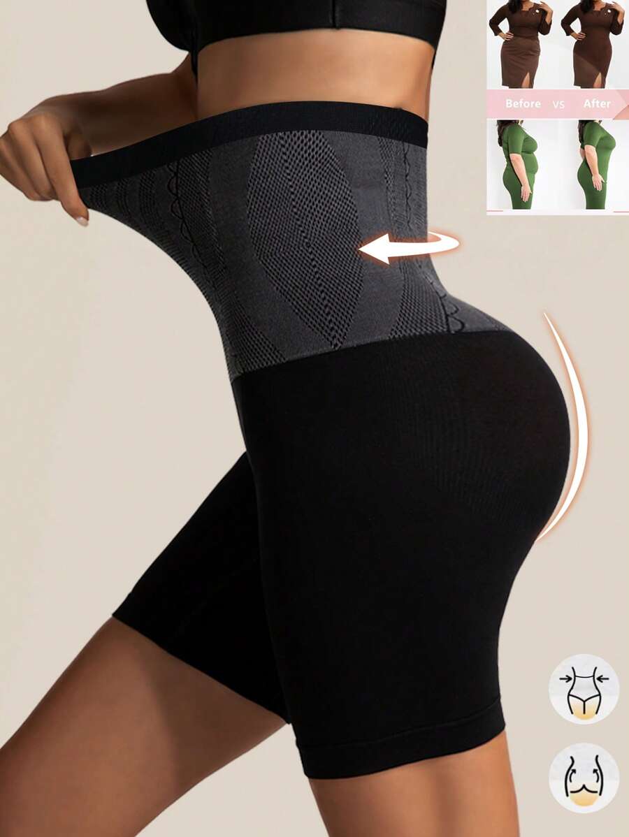 SHEIN شورت عالي الخصر مشكل لشد البطن ورفع الأرداف