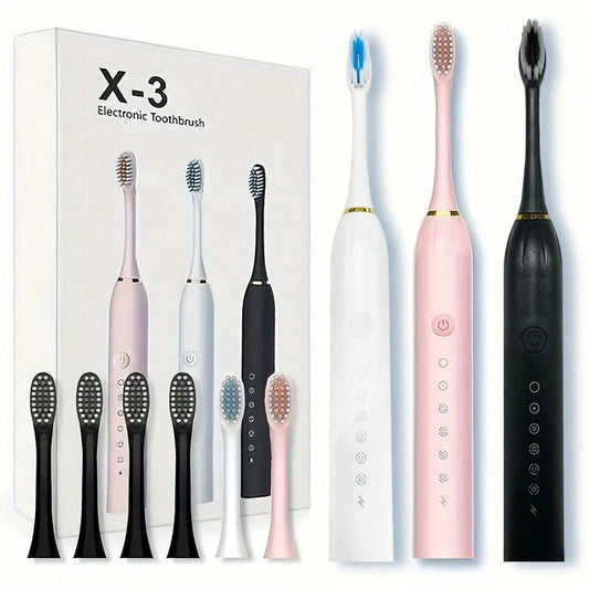 SHEIN فرشاة أسنان كهربائية مقاومة للماء قابلة للشحن