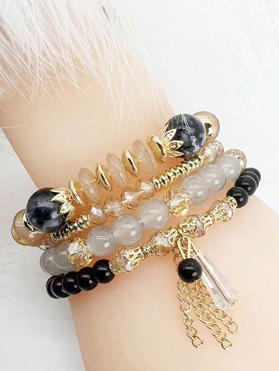 SHEIN سوار بوهيمي مع تعليقات فراشة وقارب ومرساة وفيل