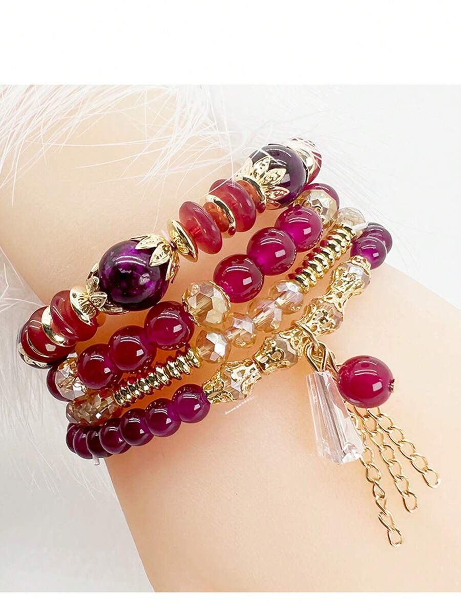 SHEIN سوار بوهيمي مع تعليقات فراشة وقارب ومرساة وفيل