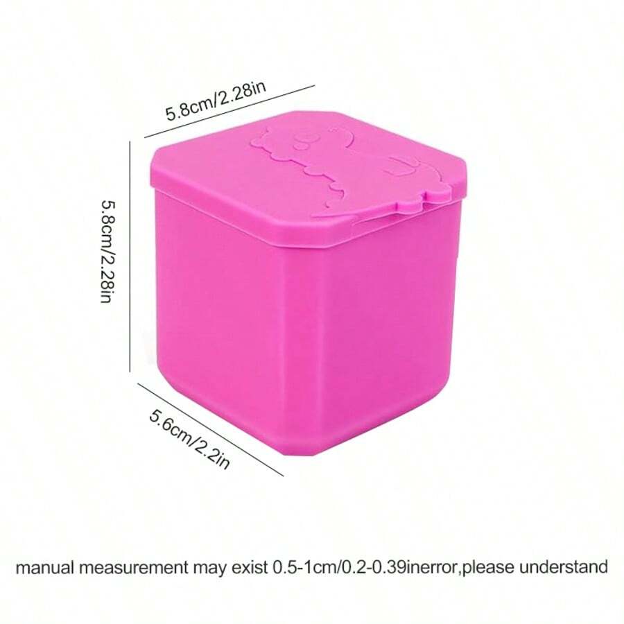 SHEIN حاوية طعام سيليكون مربعة محكمة الإغلاق