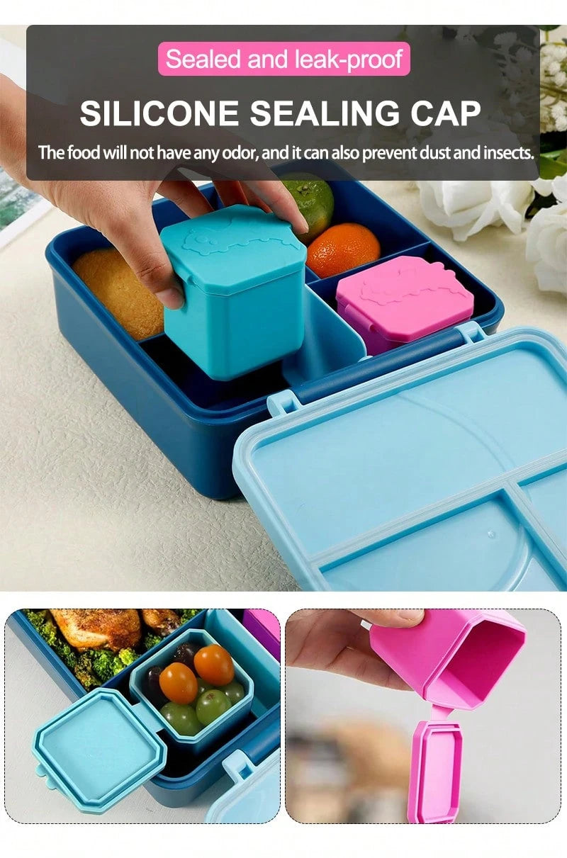 SHEIN حاوية طعام سيليكون مربعة محكمة الإغلاق