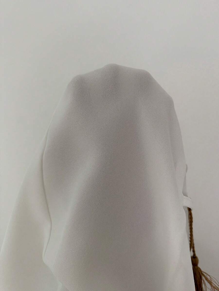 SHEIN Rafferiza فستان متوسط الطول بأكمام طاقم وربطة عند الخصر
