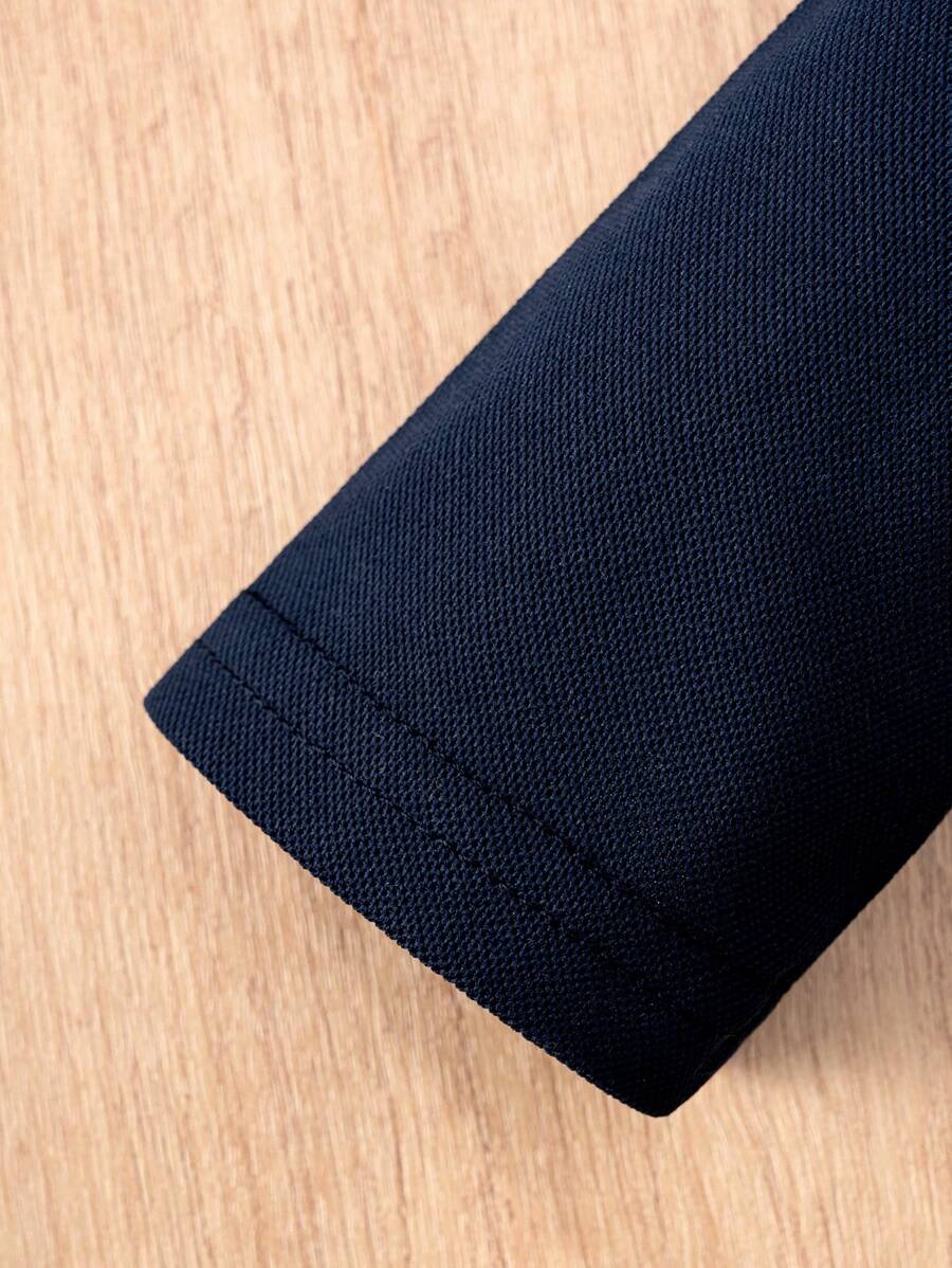 SHEIN قميص بولو أولادي كاجوال بأكمام طويلة وياقة