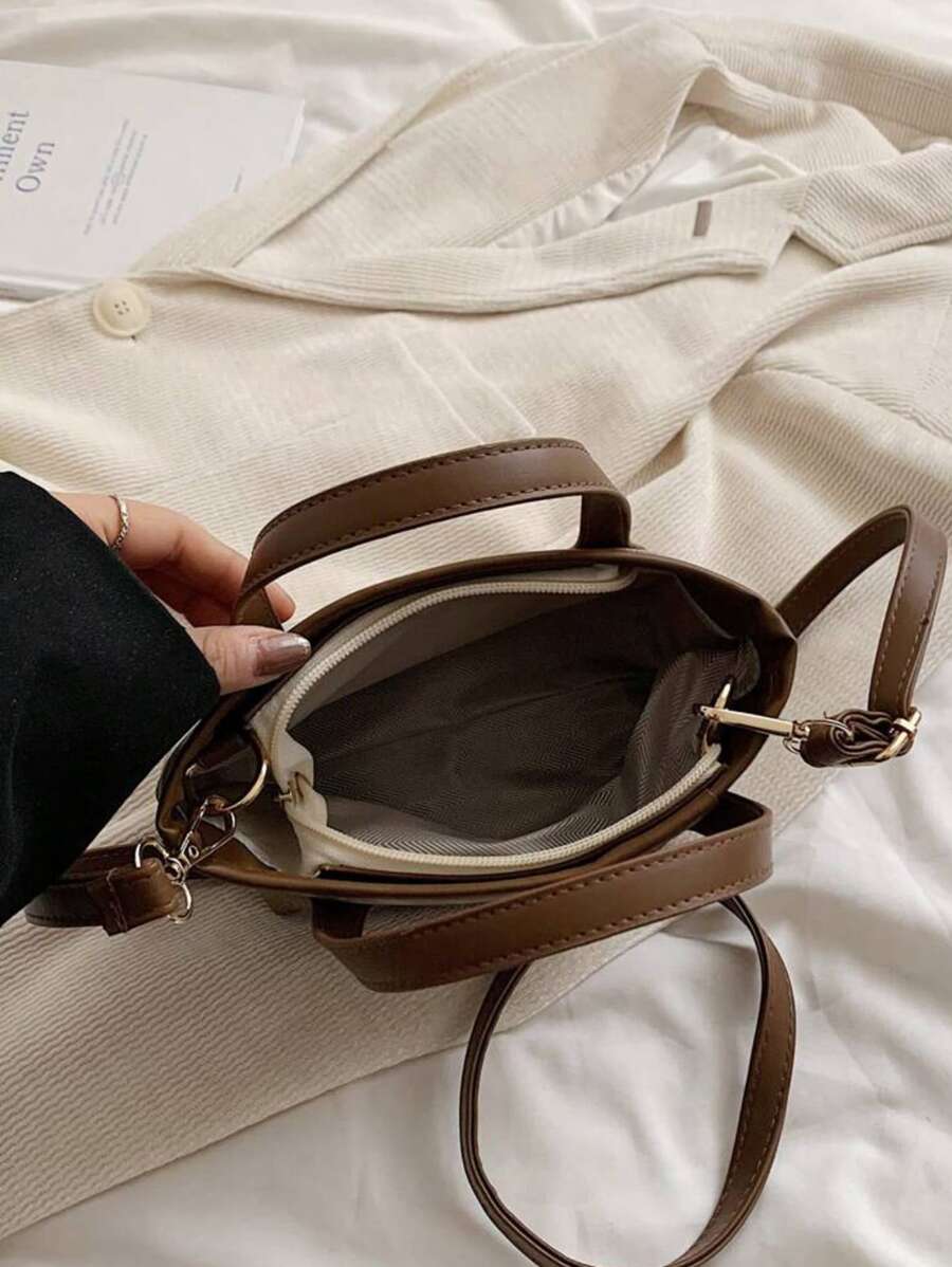 SHEIN حقيبة كتف بنية أنيقة
