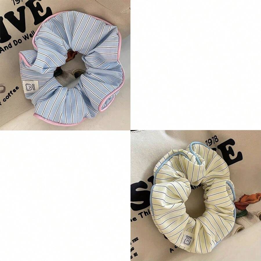 SHEIN حزمتان أربطة شعر نسائية ناعمة