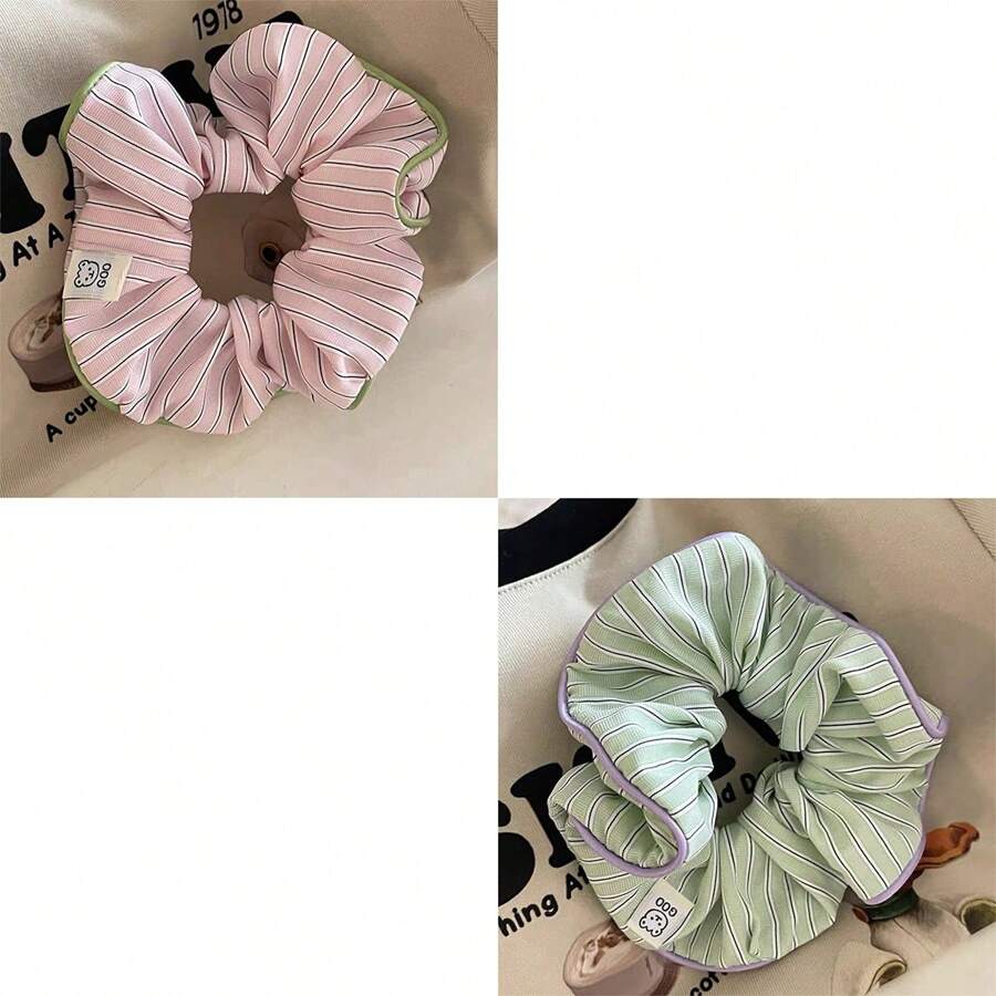 SHEIN حزمتان أربطة شعر نسائية ناعمة