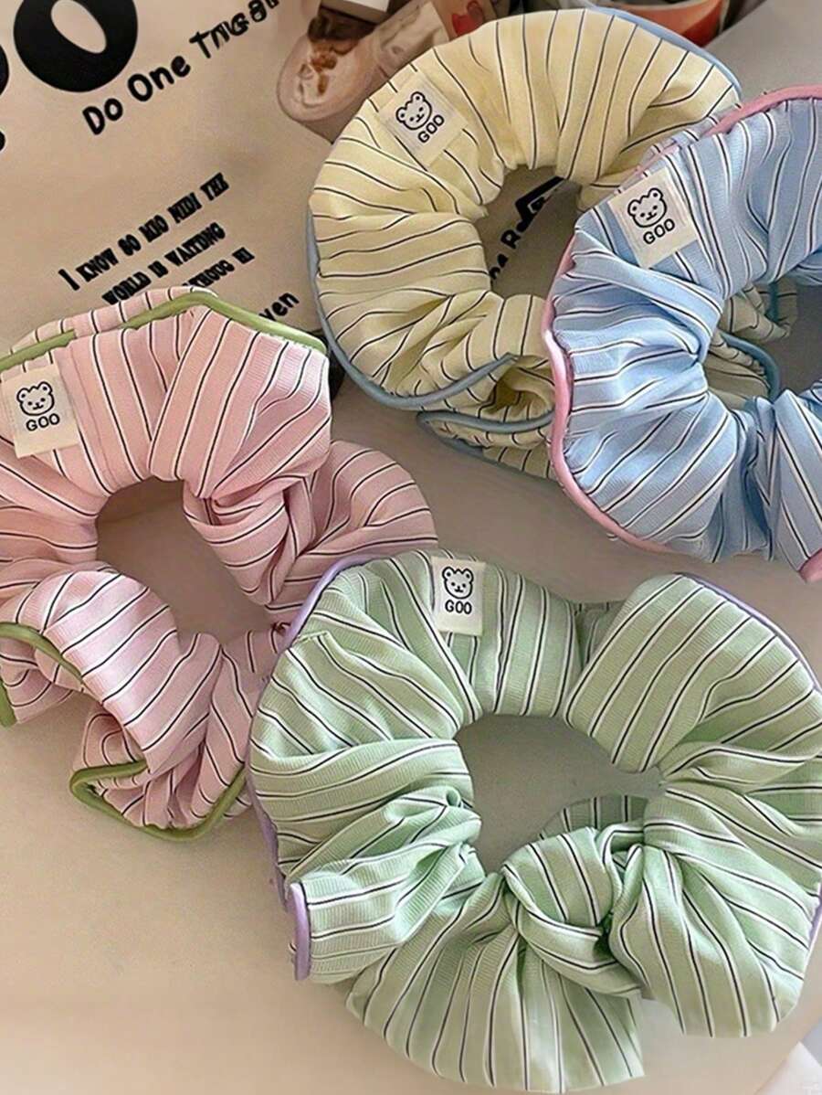 SHEIN حزمتان أربطة شعر نسائية ناعمة