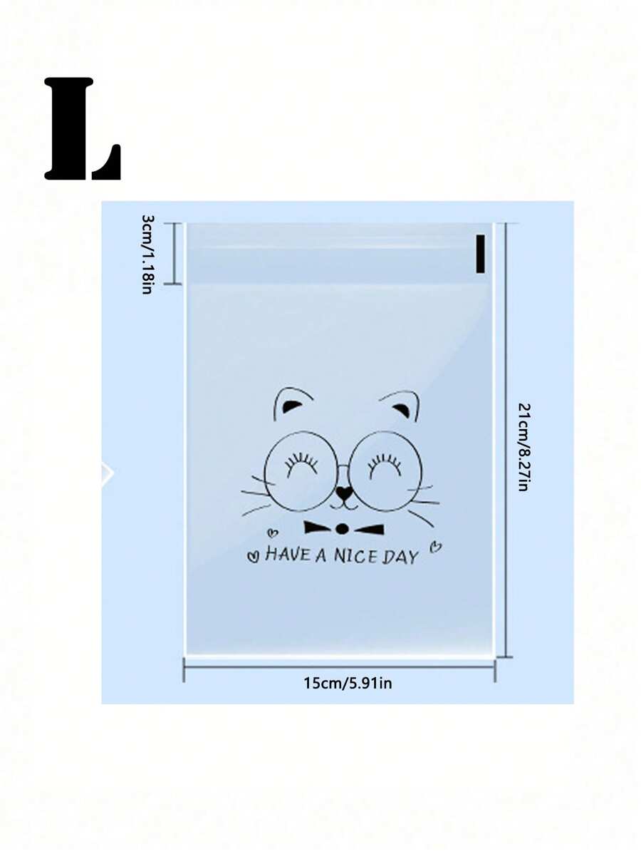 SHEIN كيس خبز 100 قطعة قابل للإقفال برسومات كرتونية