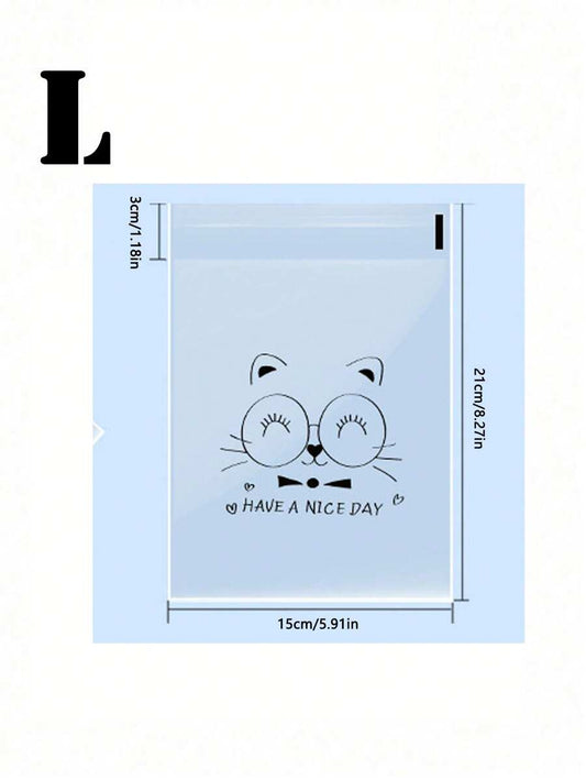 SHEIN كيس خبز 100 قطعة قابل للإقفال برسومات كرتونية