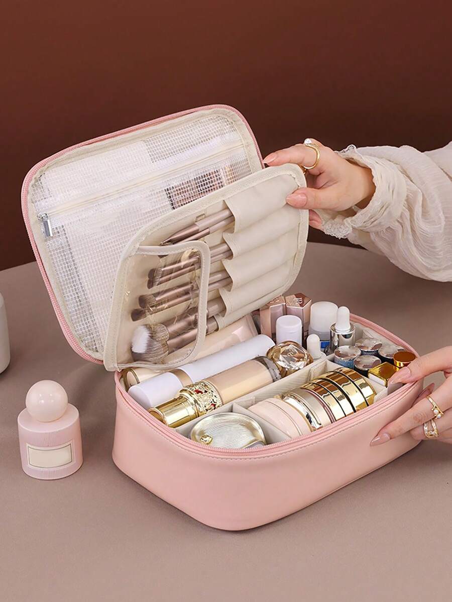 SHEIN حقيبة مستحضرات تجميل كبيرة وعملية