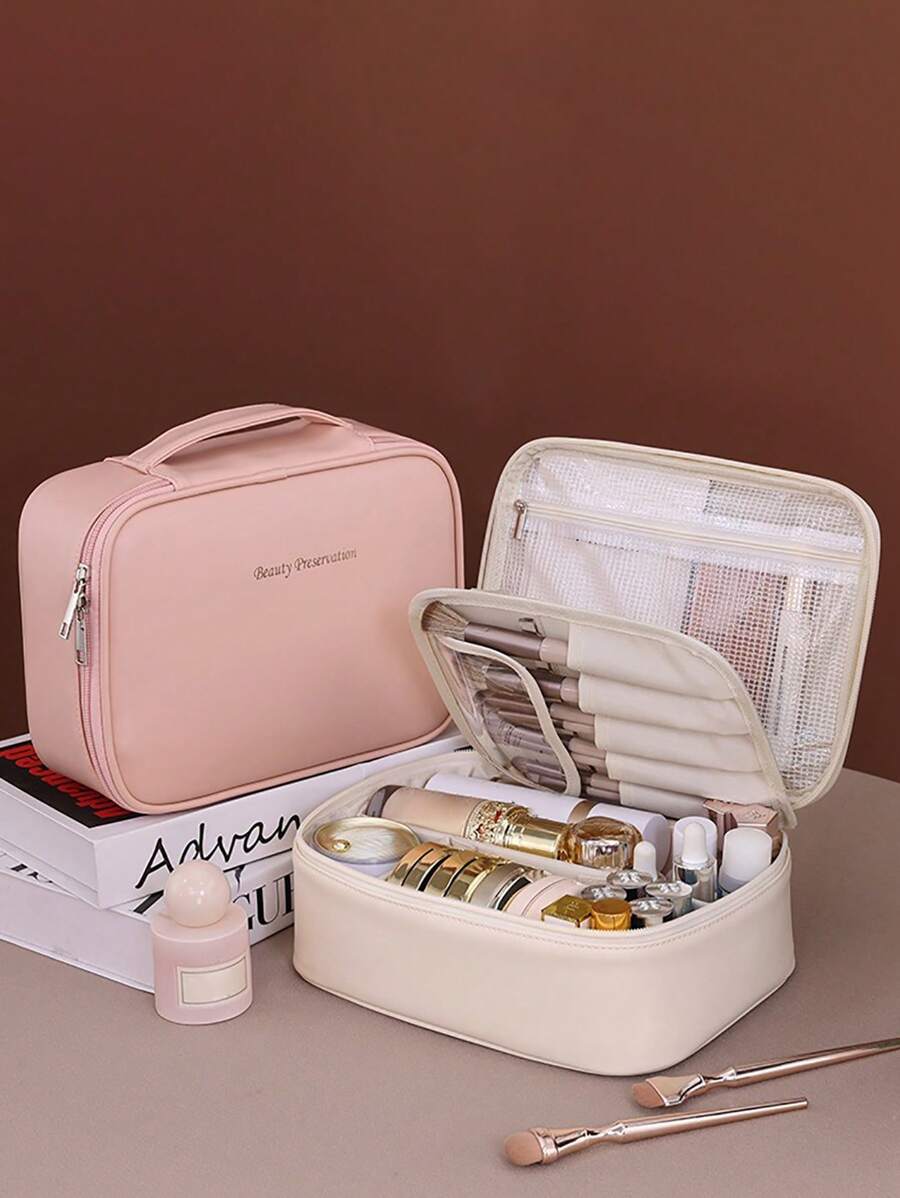 SHEIN حقيبة مستحضرات تجميل كبيرة وعملية