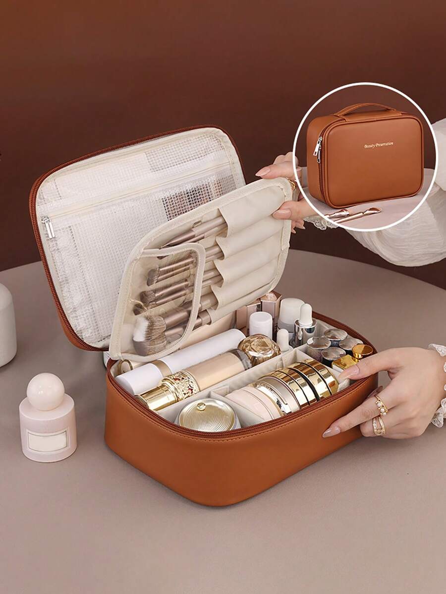 SHEIN حقيبة مستحضرات تجميل كبيرة وعملية