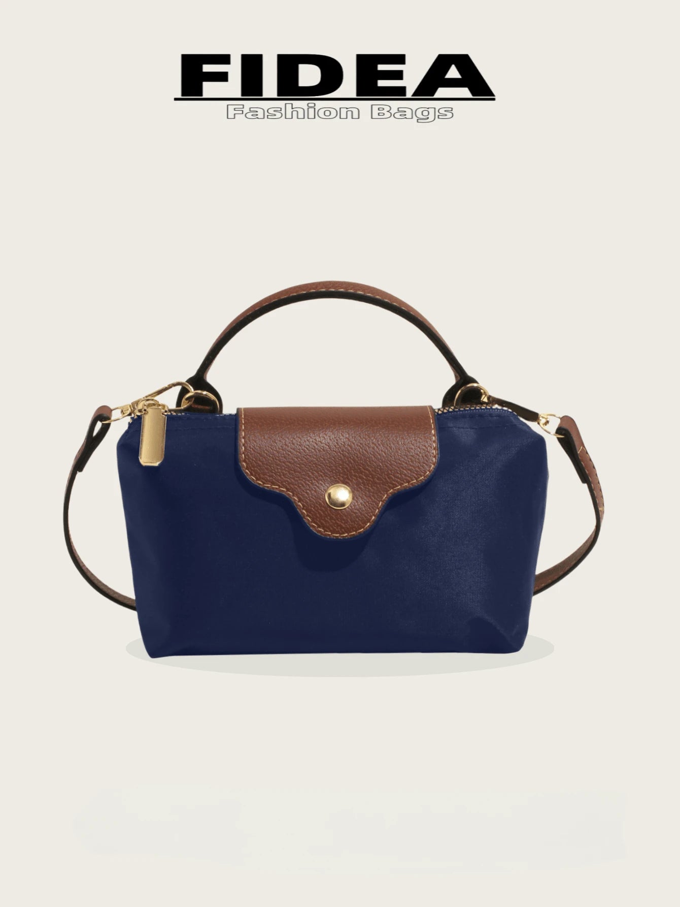 SHEIN حقيبة دلو بلور زرقاء بتصميم أنيق
