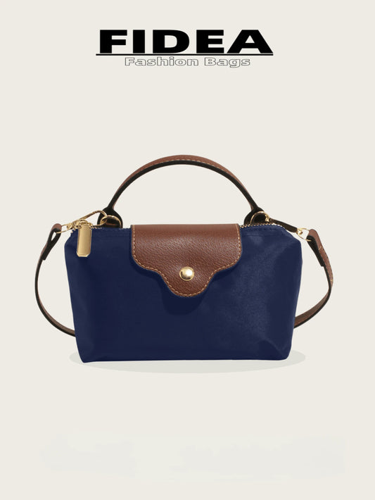 SHEIN حقيبة دلو بلور زرقاء بتصميم أنيق