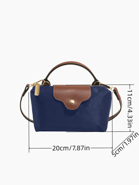 SHEIN حقيبة دلو بلور زرقاء بتصميم أنيق