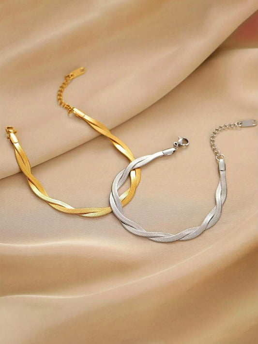 SHEIN سوار ستانلس ستيل أنيق