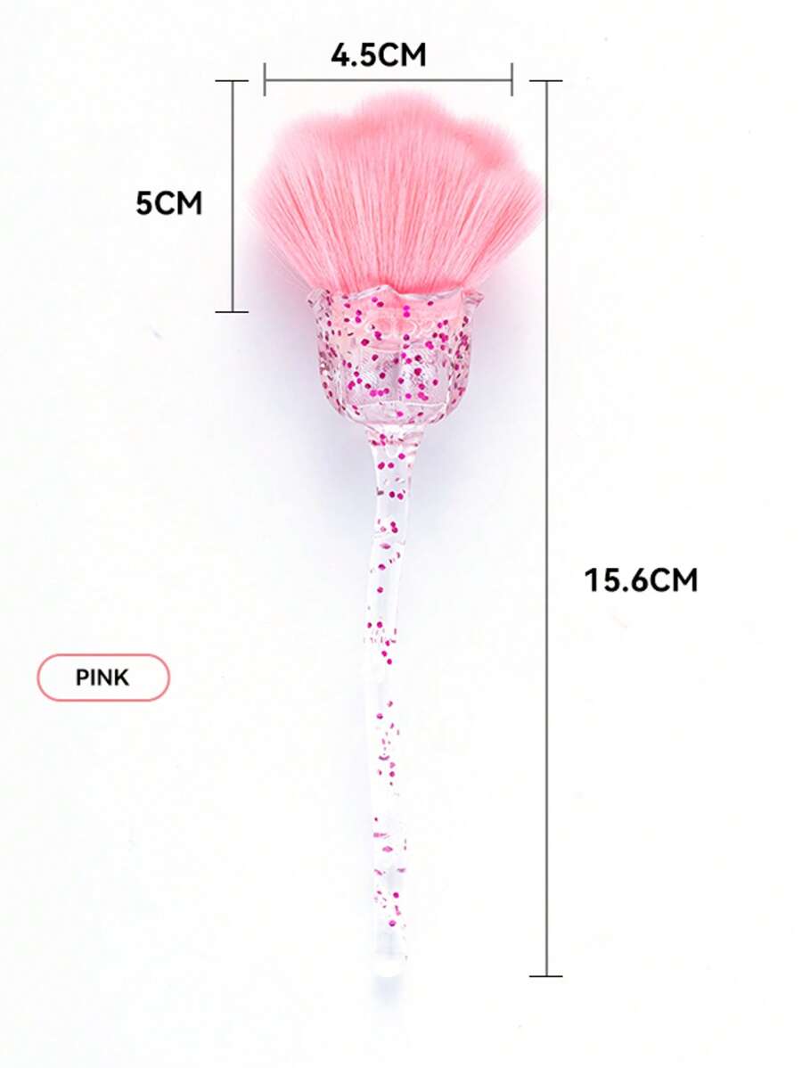 SHEIN HMQ beauty فرشاة أظافر بزهرة للمانيكير وتنظيف الغبار