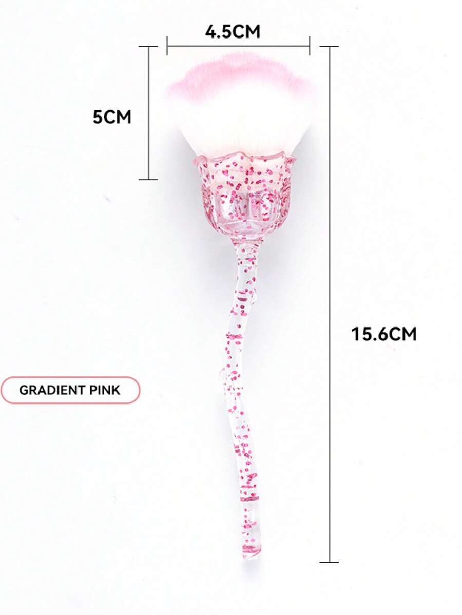 SHEIN HMQ beauty فرشاة أظافر بزهرة للمانيكير وتنظيف الغبار