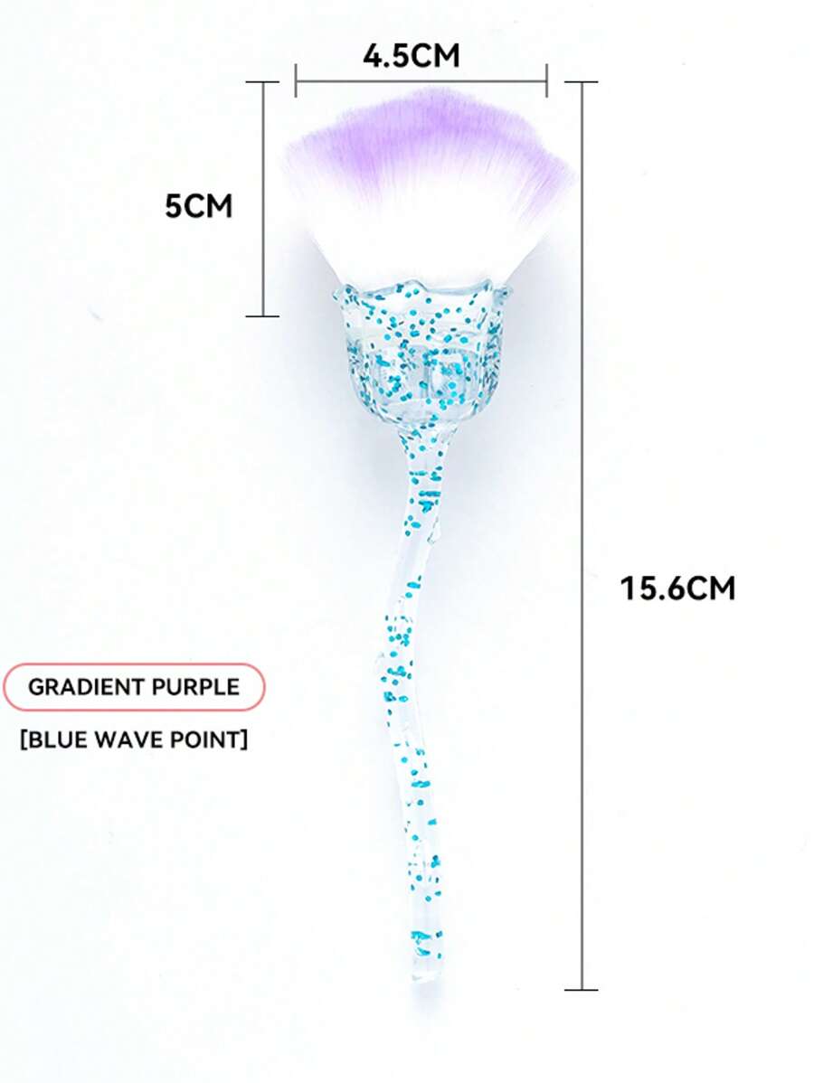 SHEIN HMQ beauty فرشاة أظافر بزهرة للمانيكير وتنظيف الغبار