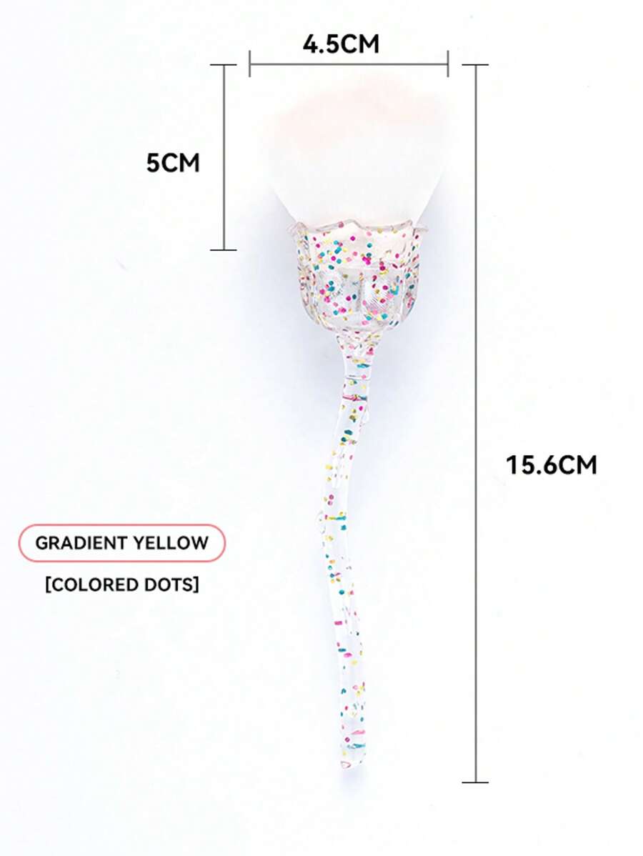 SHEIN HMQ beauty فرشاة أظافر بزهرة للمانيكير وتنظيف الغبار