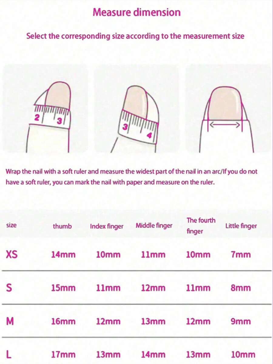 SHEIN YINZIJIA مجموعة أظافر 10 قطع بشكل لوز قابلة للضغط