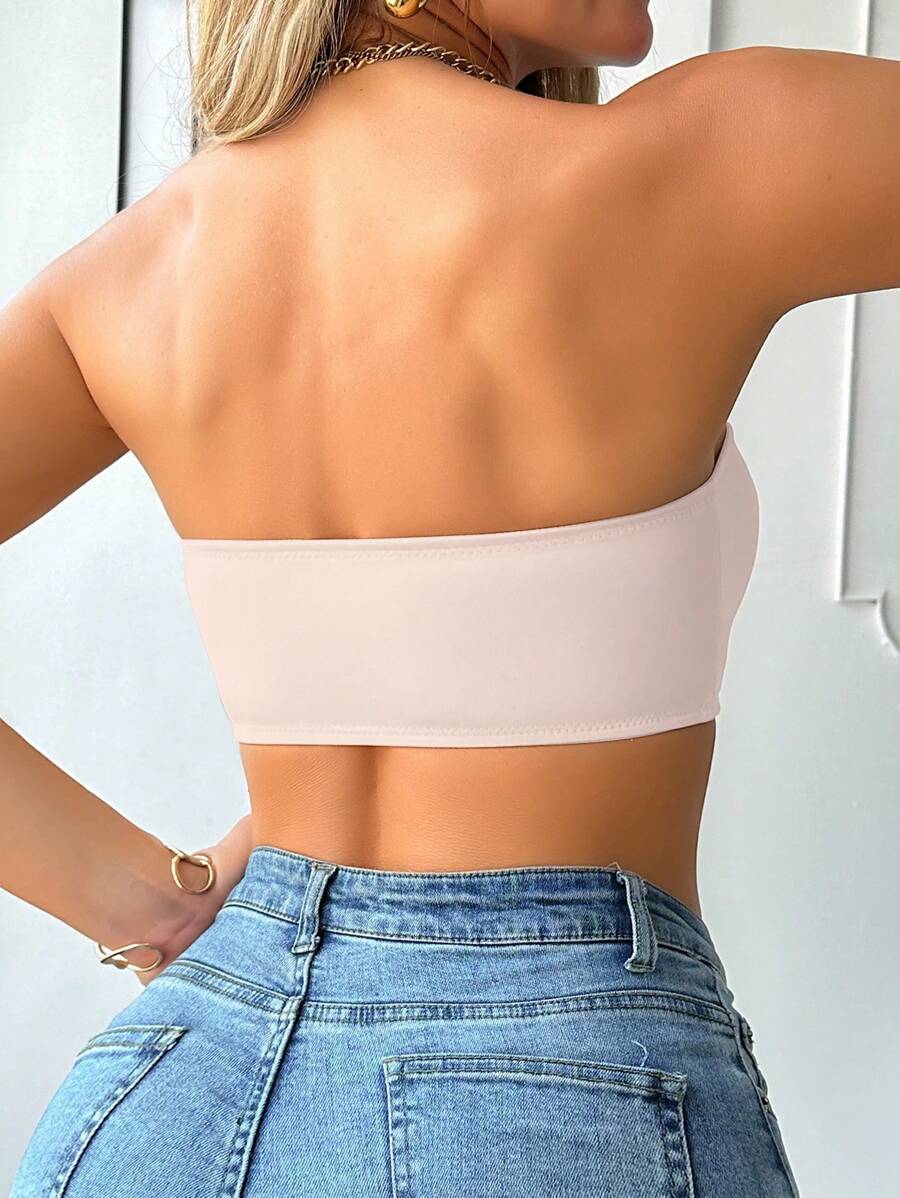 SHEIN طقم 2 حمالات متعددة الألوان بمشبك أمامي وجيوب مبطنة