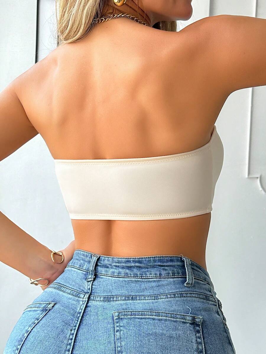SHEIN طقم 2 حمالات متعددة الألوان بمشبك أمامي وجيوب مبطنة