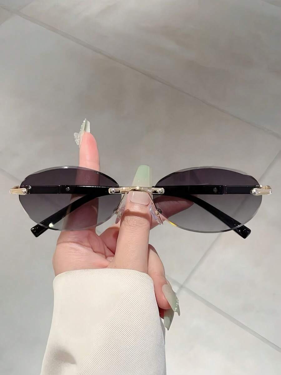 SHEIN نظارة نسائية بدون حواف بعدسات ملونة