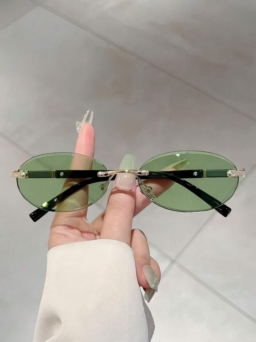 SHEIN نظارة نسائية بدون حواف بعدسات ملونة