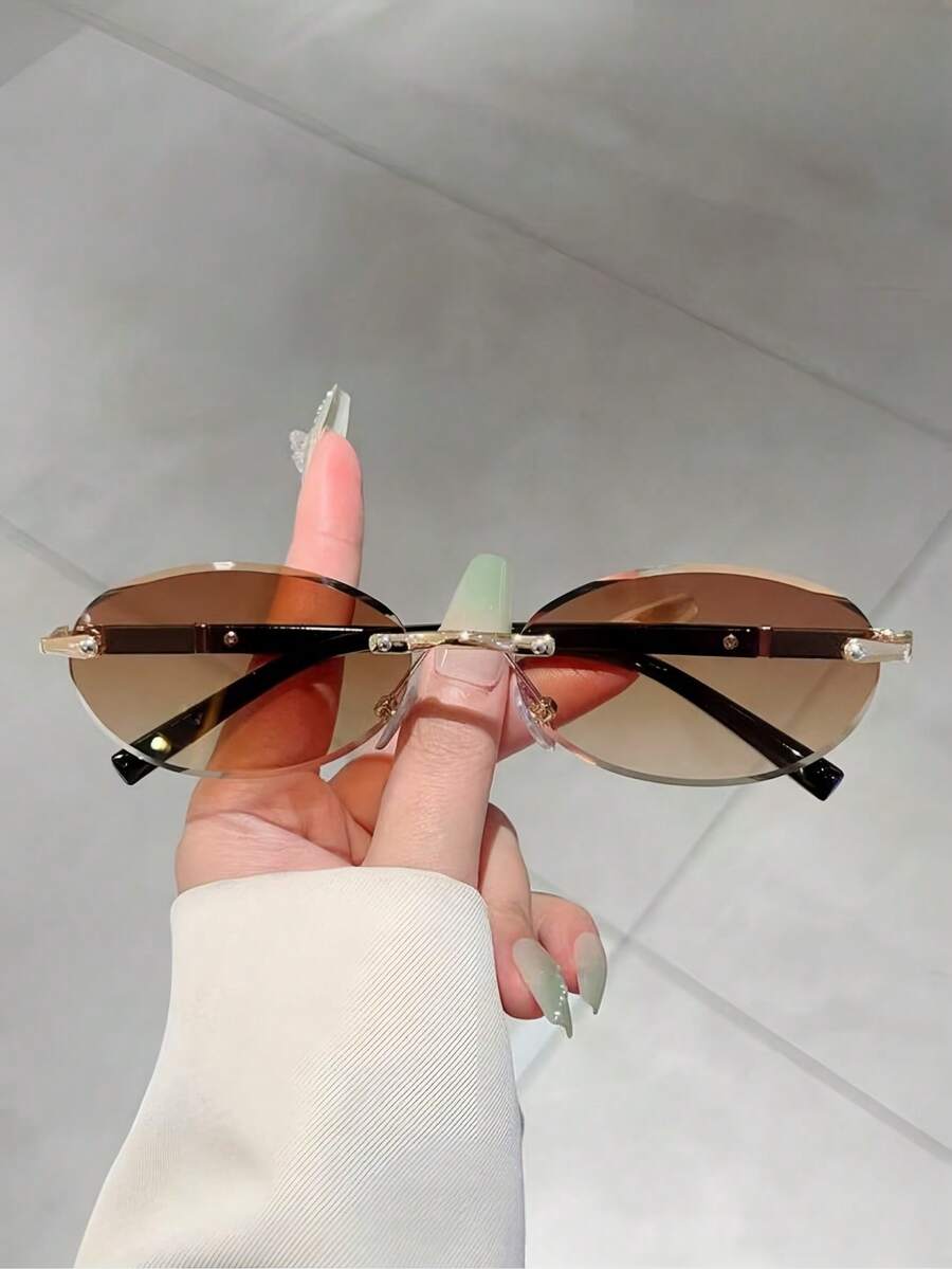 SHEIN نظارة نسائية بدون حواف بعدسات ملونة