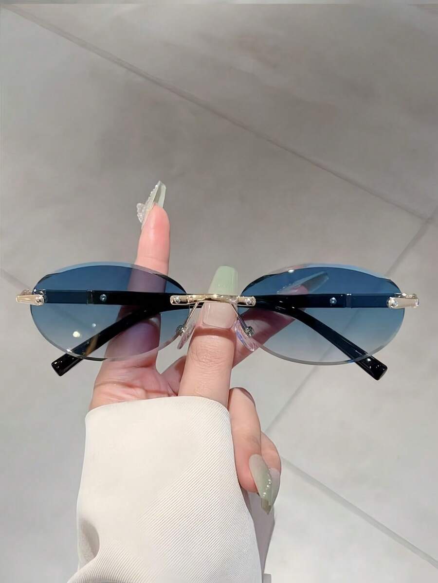 SHEIN نظارة نسائية بدون حواف بعدسات ملونة