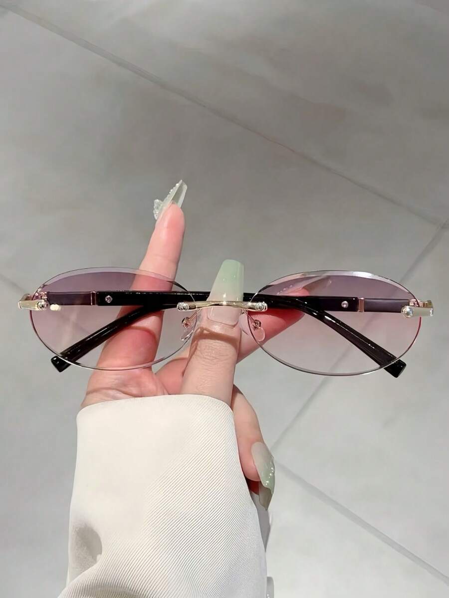 SHEIN نظارة نسائية بدون حواف بعدسات ملونة