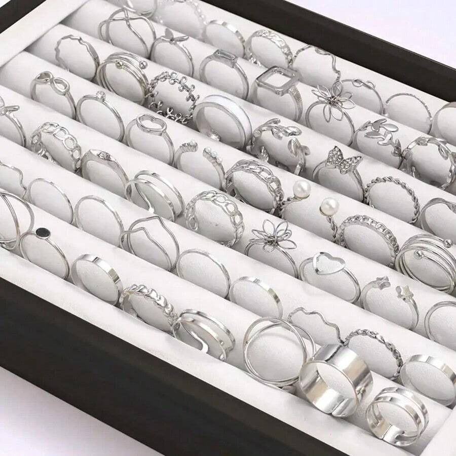 SHEIN مجموعة خواتم أنيقة 30 قطعة بتصميمات متنوعة