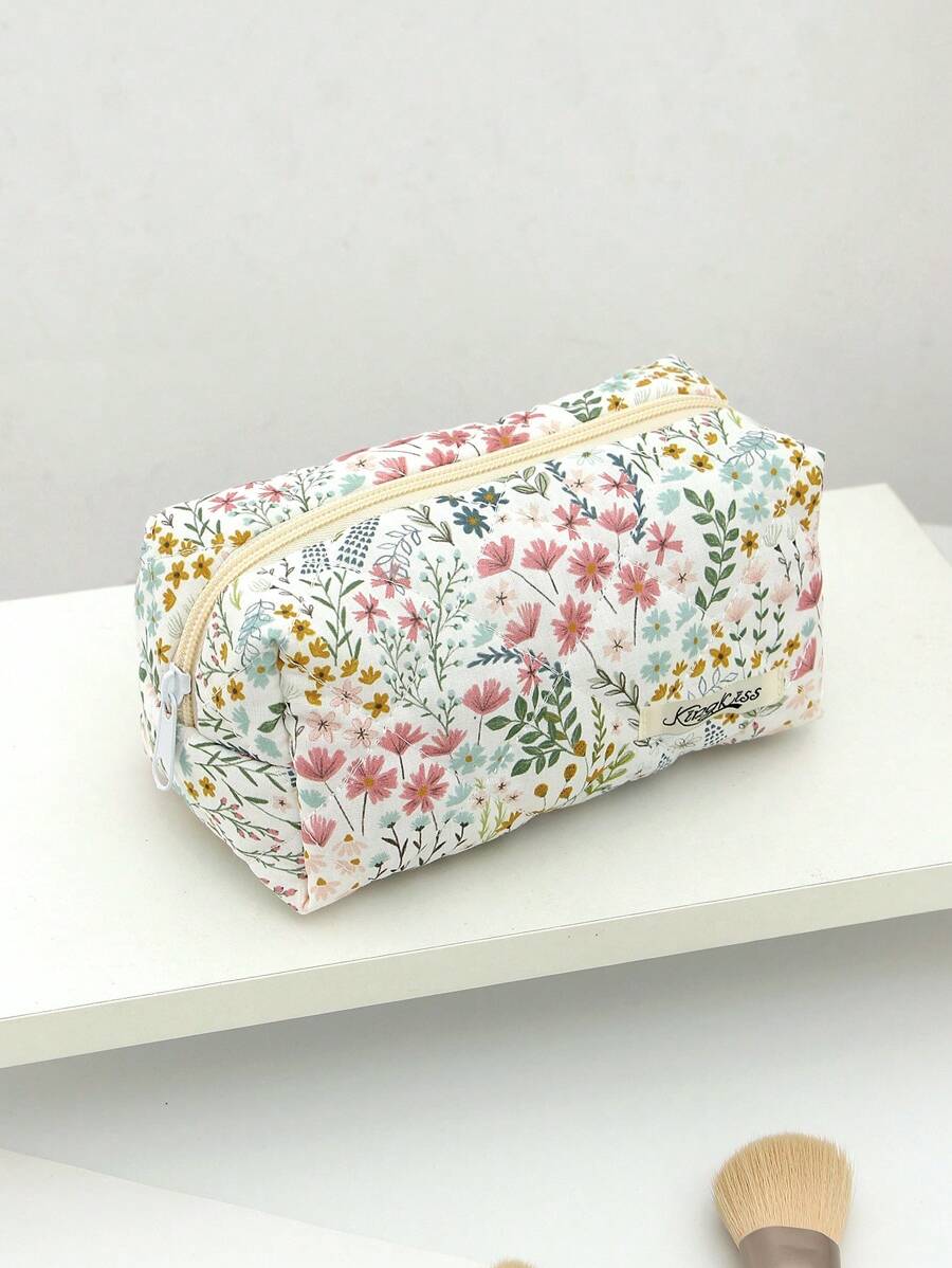 SHEIN حقيبة مكياج محمولة بسحاب للتخزين