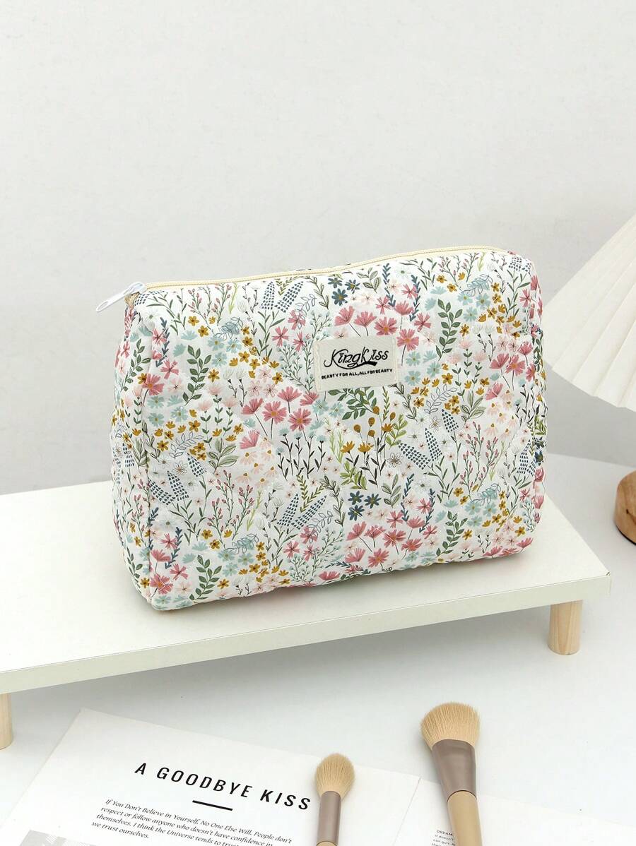 SHEIN حقيبة مكياج محمولة بسحاب للتخزين