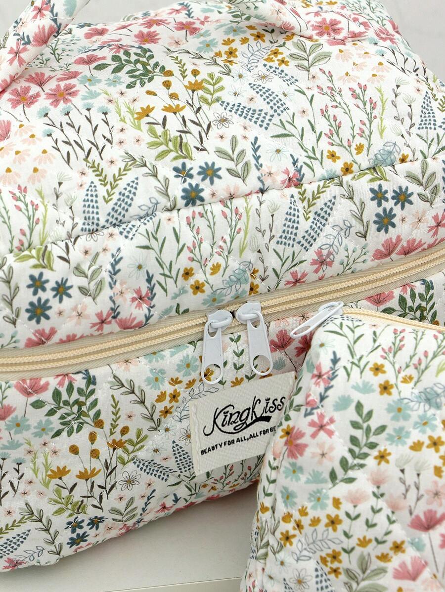 SHEIN حقيبة مكياج محمولة بسحاب للتخزين