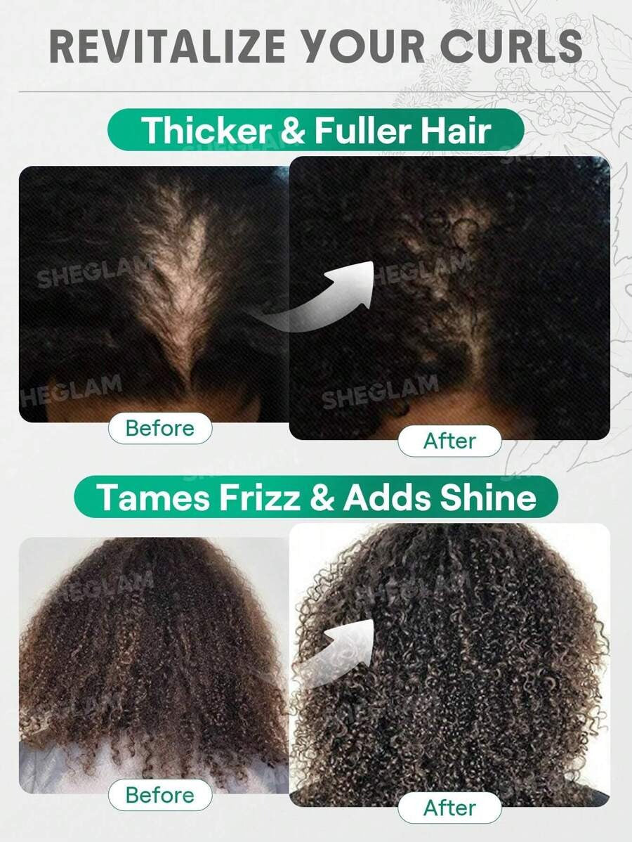 SHEGLAM HAIR زيت بالخروع الأسود لترطيب وتقوية الشعر وفروة الرأس