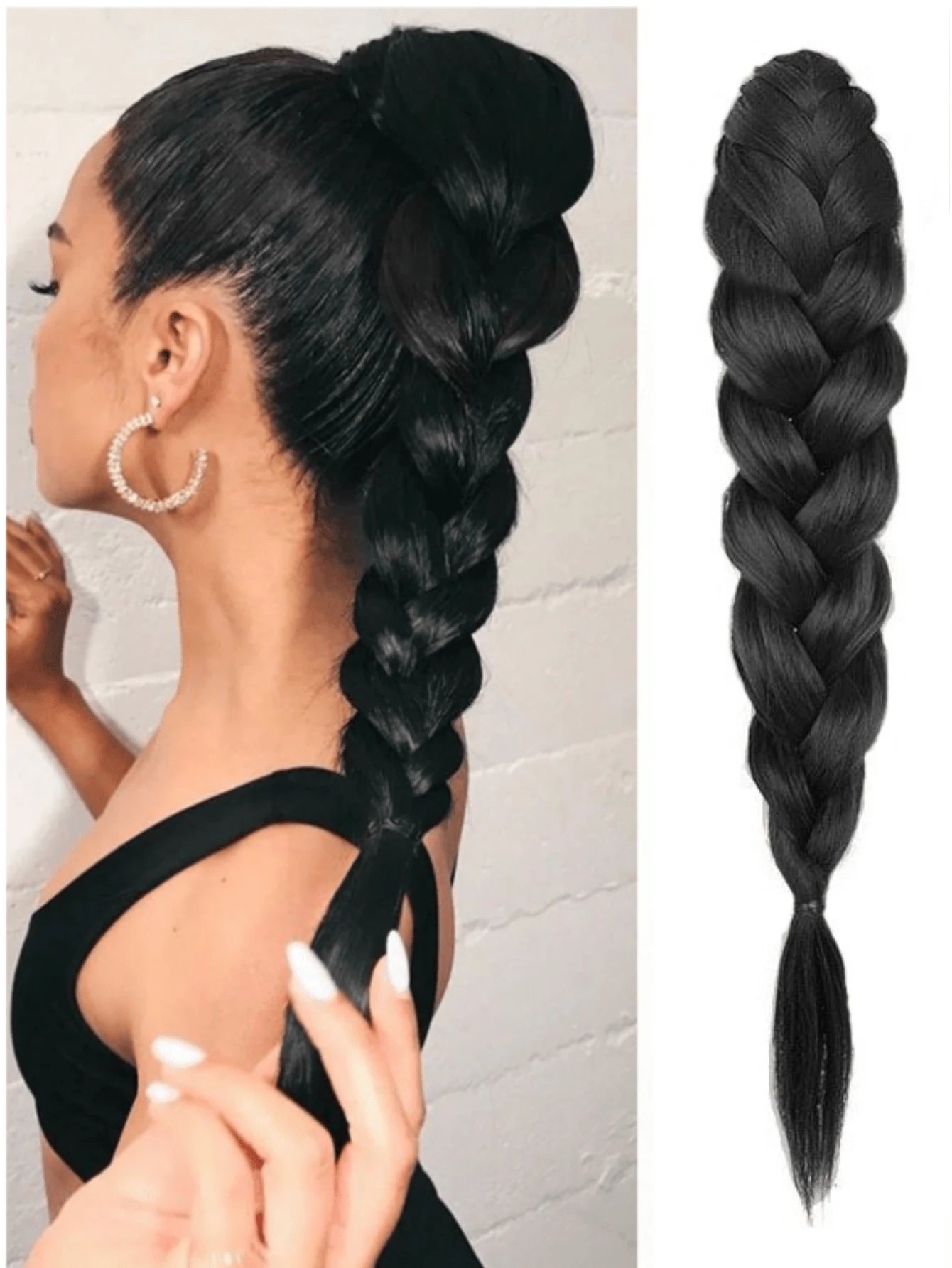 SHEIN إكسسوار شعر ضفيرة بذيل حصان