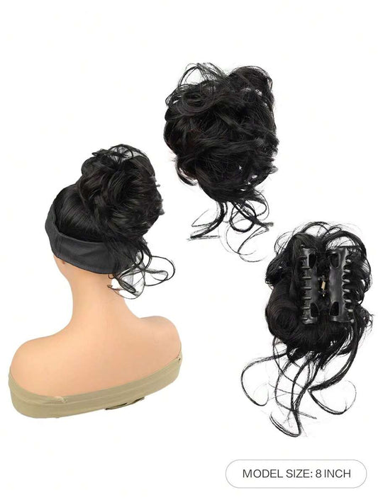 SHEIN باروكة شعر صناعي خفيف الوزن 8 بوصة بمشبك