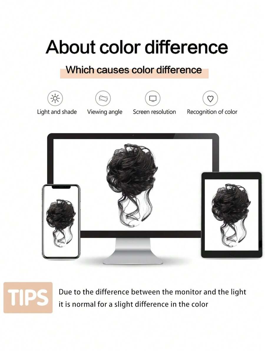 SHEIN باروكة شعر صناعي خفيف الوزن 8 بوصة بمشبك