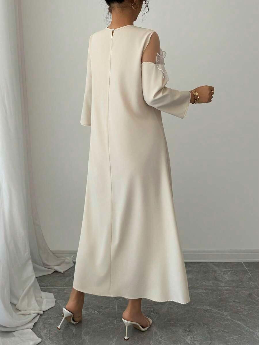 SHEIN Rafferiza فستان نسائي طويل بأكمام متوسطة
